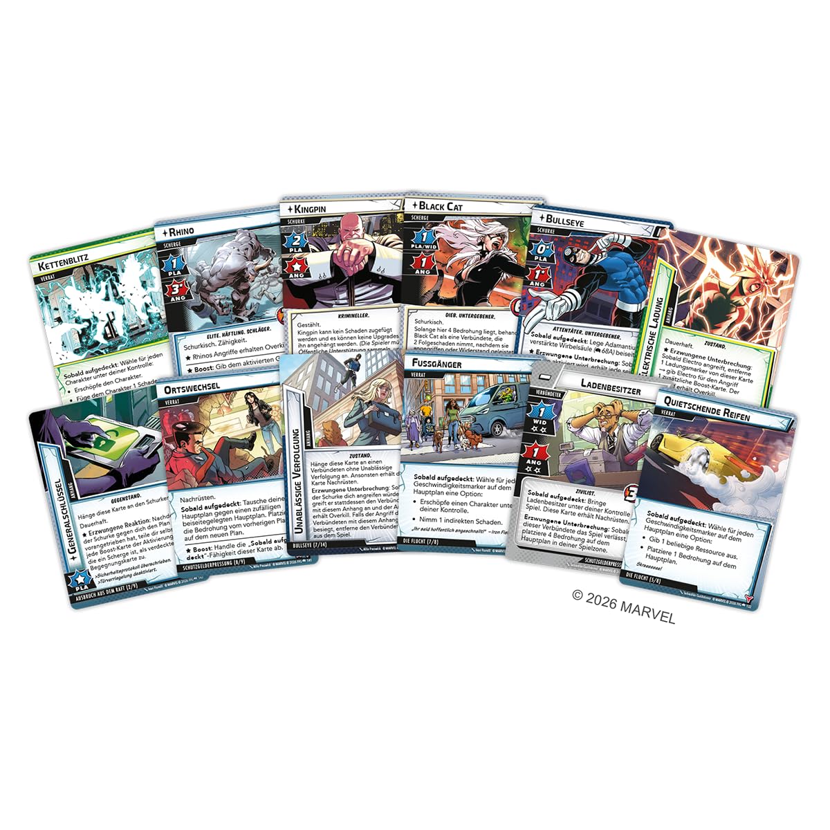Asmodee, Marvel Champions : Le Jeu de Cartes – Fear No Evil Extension de Campagne Version Allemande Jeu d'experts pour 1 à 4 Joueurs à partir de 12 Ans avec 30 Minutes de Temps de Jeu par Joueur