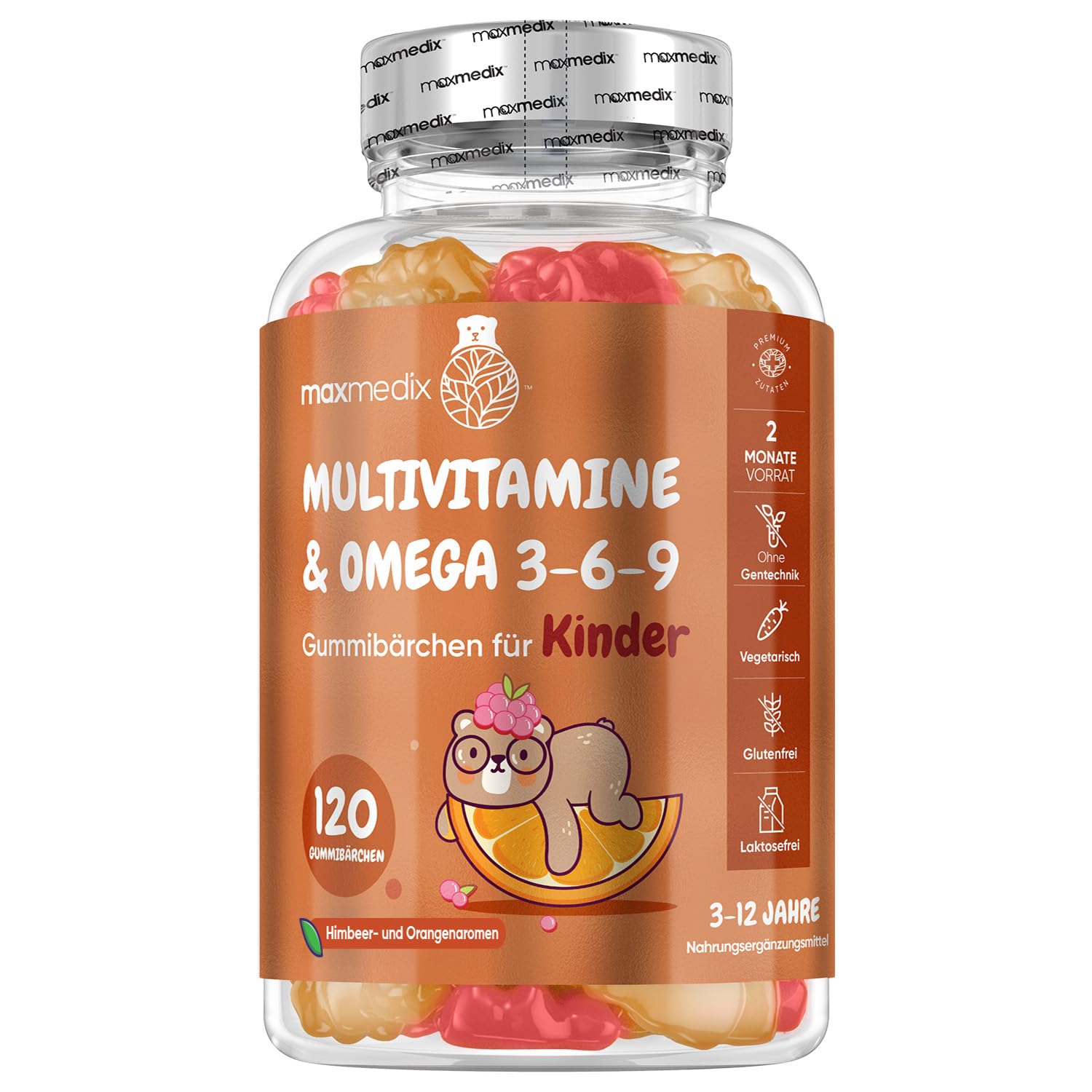 maxmedix Multivitamin Gummibärchen für Kinder - Mit Omega 3 6 9 & Vitamin C