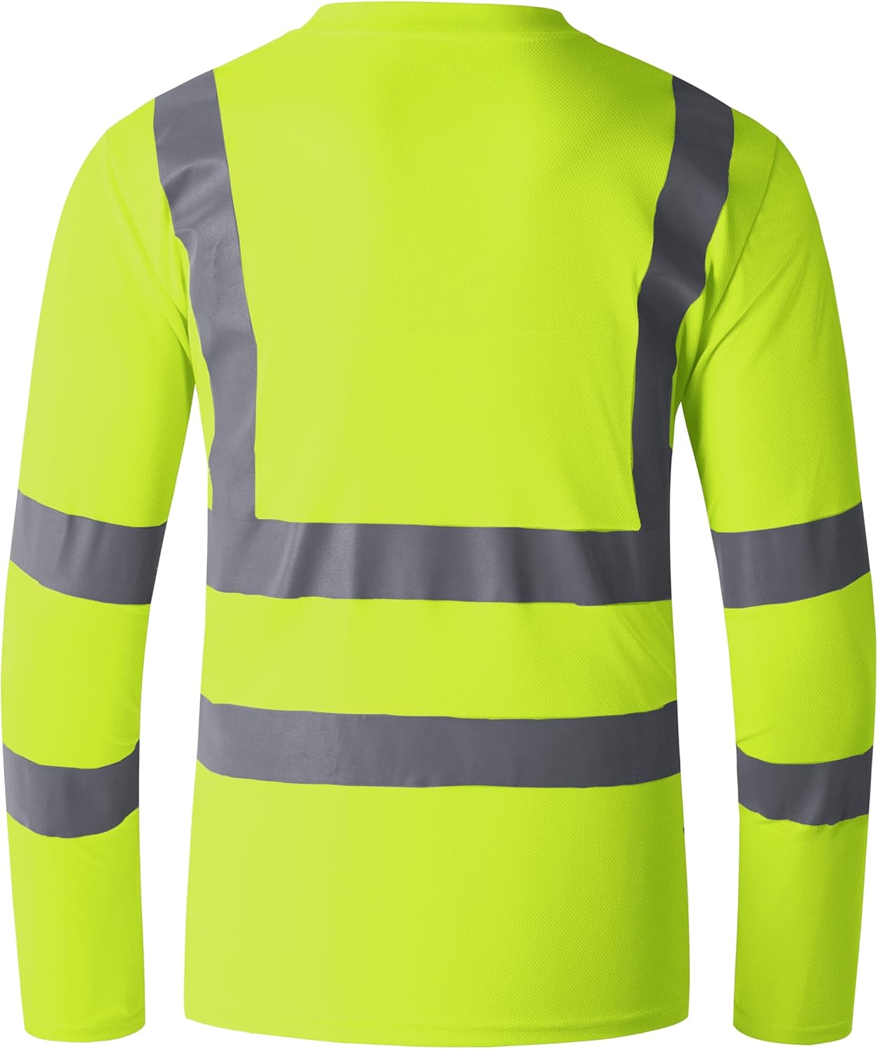 Ubon Hi Vis Shirts for Men, Safety Shirts Long Sleeve High Visibility Reflective Construction Shirts for Work 3-Pack - Image 3