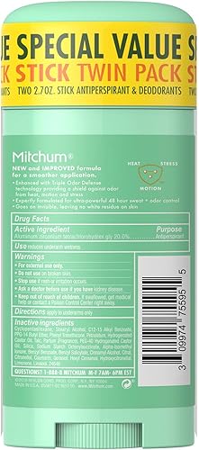 Miniatura 10 de Mitchum Gel antitranspirante y desodorante de triple protección contra olores para mujer, ducha fresca, protección 48 horas, 2.25 onzas