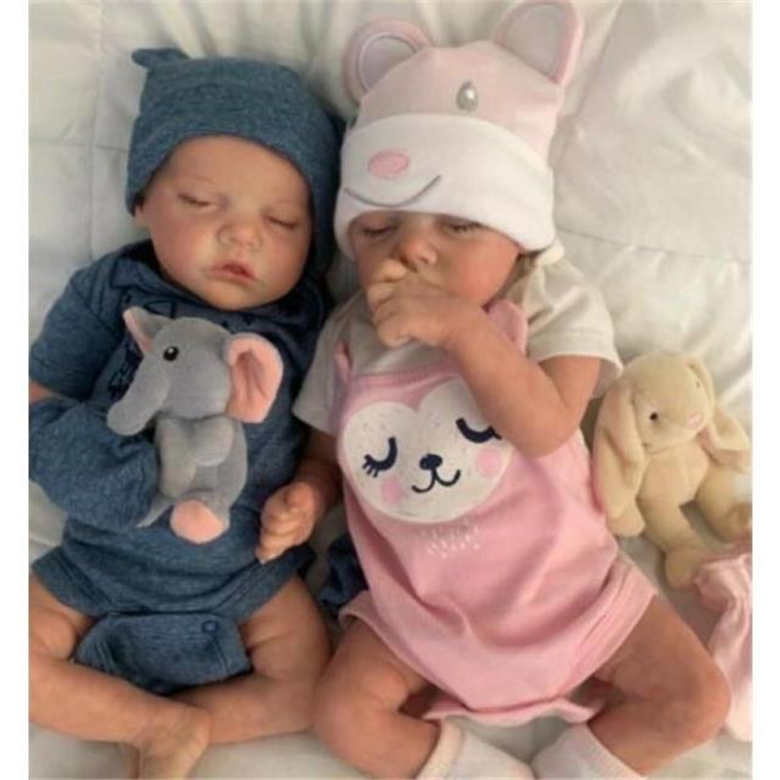 Reborn Baby Doll 50 cm realistyczna miękka winylowa lalka Reborn Baby Doll wygląda jak prawdziwe dziecko zamknięte oczy uśmiechnięta dziewczyna ręcznie nadaje się do prania lalki