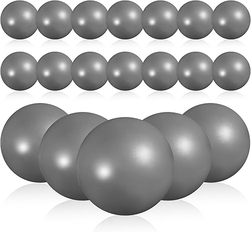 Miniatura 11 de Sotiff 20 pelotas pequeñas de ejercicio de pilates de 9 pulgadas, mini pelotas de barra de yoga para estabilidad, fitness, terapia física, Rosa,