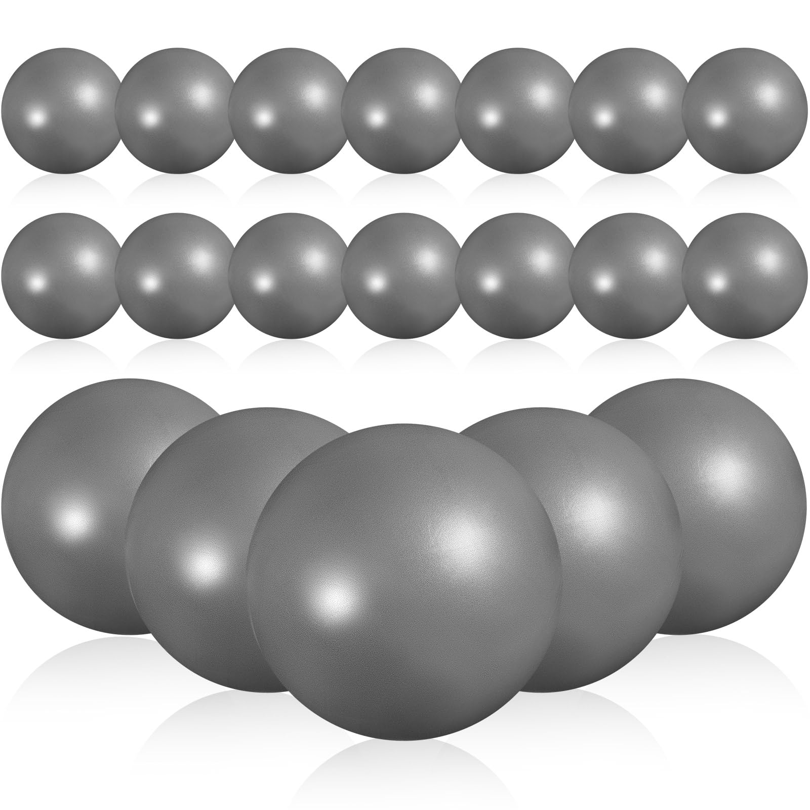 Sotiff 20 Pcs Small Pilates Ball Bulk 9 Inch Mini Yoga Ball, Solid Gray — image 1