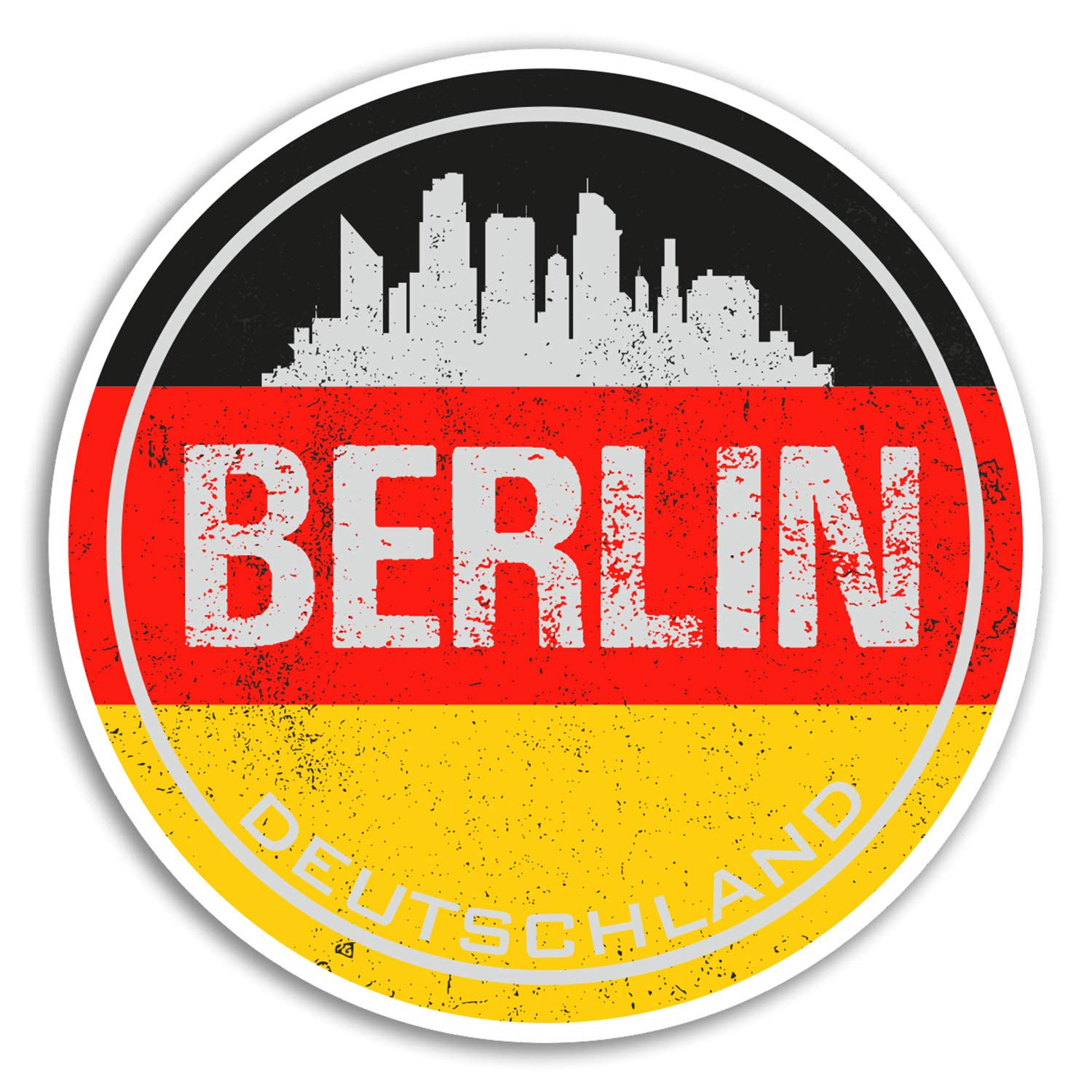 2 x 10cm Berlin Germany Vinyl Stickers - Flag Sticker Laptop Luggage #20018 (10cm Wide)