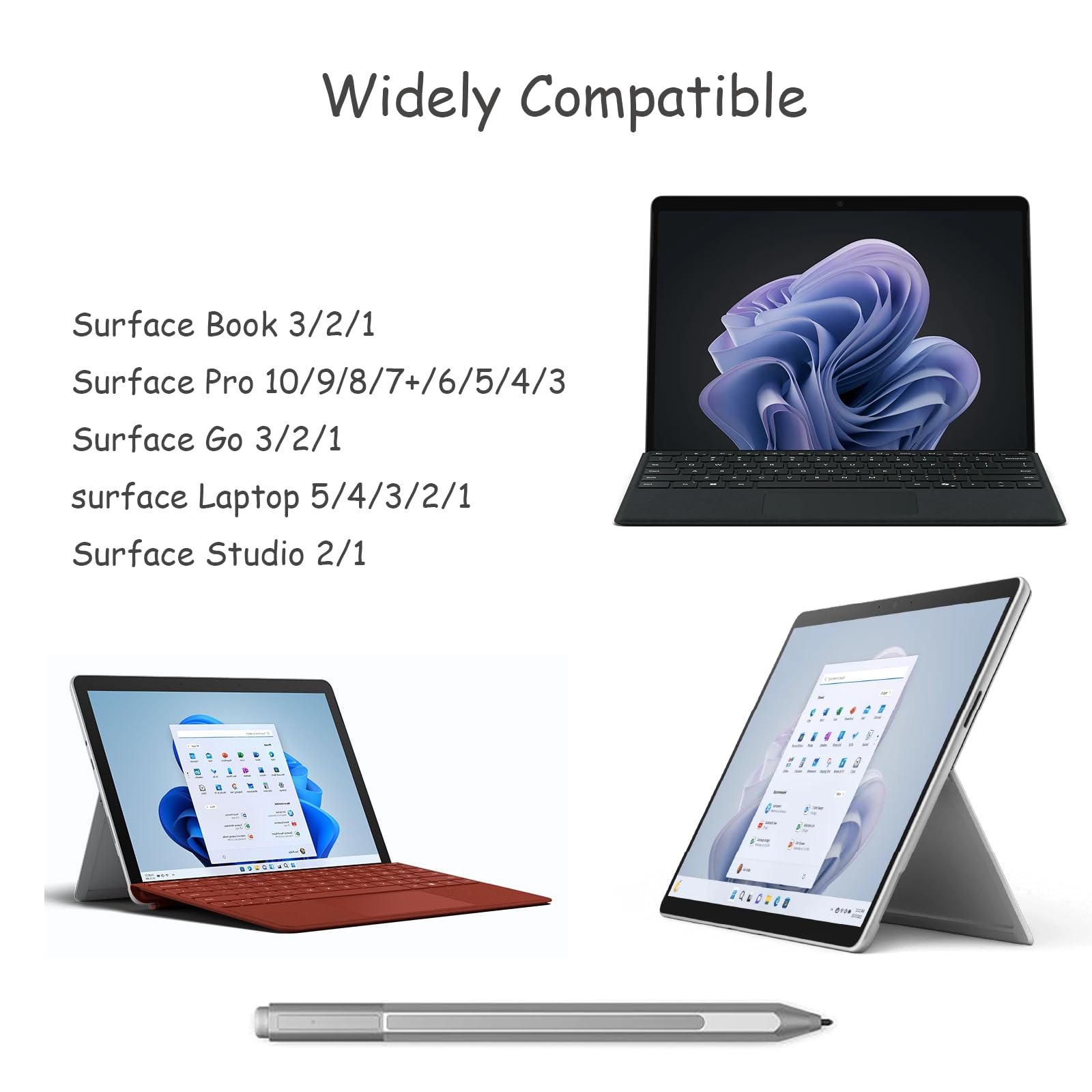 Microsoft Surface Pen 1710 (3XY-00001) Compatible With Pro 10/9/8