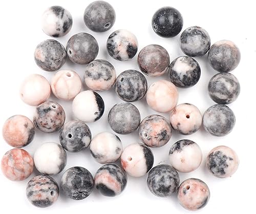 Miniatura 9 de 45 cuentas de piedra natural de 0.315in, cuentas sueltas redondas de piedras preciosas para hacer pulseras, collares, aretes, cuentas de piedra para