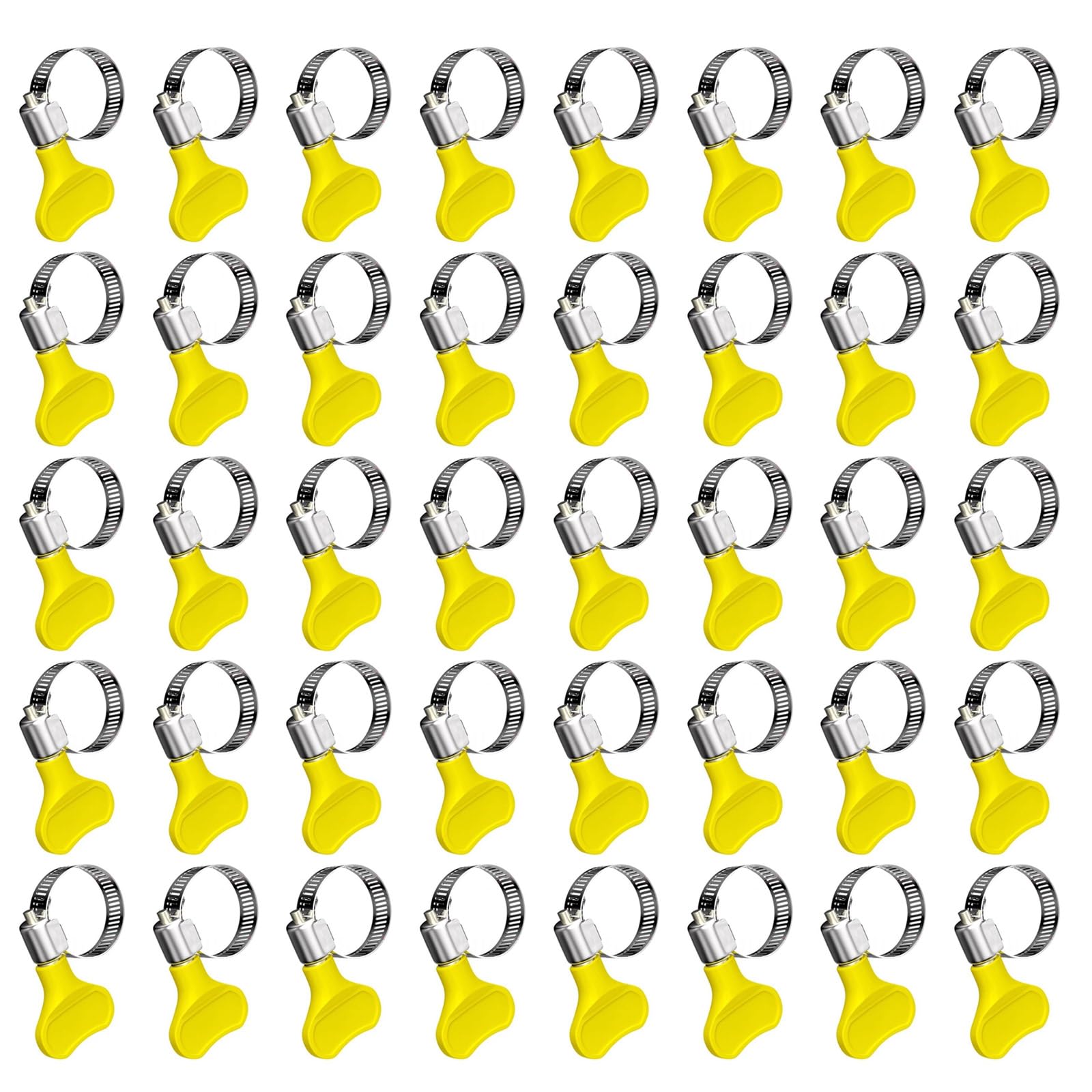 40pcs Rustproofed Pipe Fastener Clamps High Strengths Fastening Tool for Outdoor Industrial Applications Resistant Hose Clamps