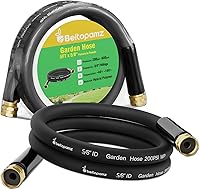 Vista 20 de Manguera de jardín corta de 1 pie x 5/8 pulgadas hembra a hembra, conector extensor de manguera de agua pequeña resistente, conexiones sin fugas