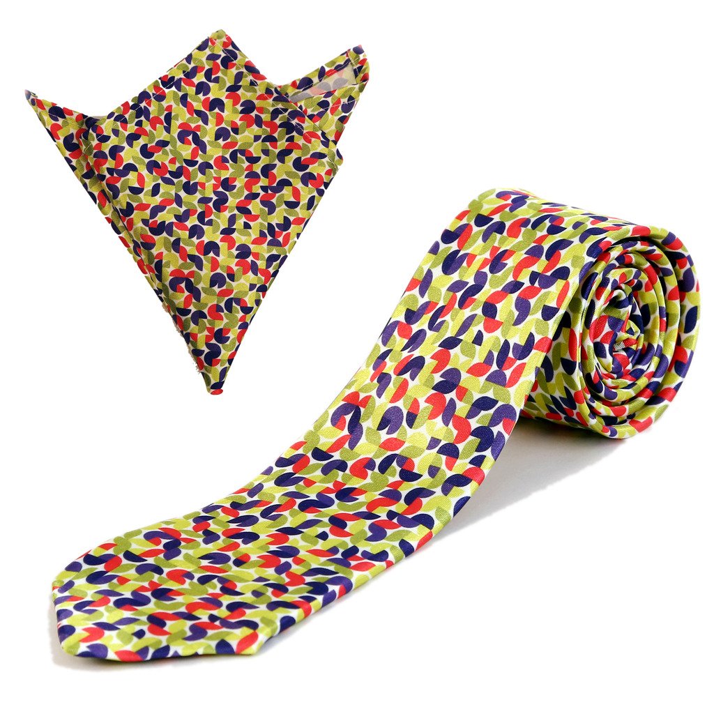 BLACKSMITH Pacman Tie And Pocket Square Set