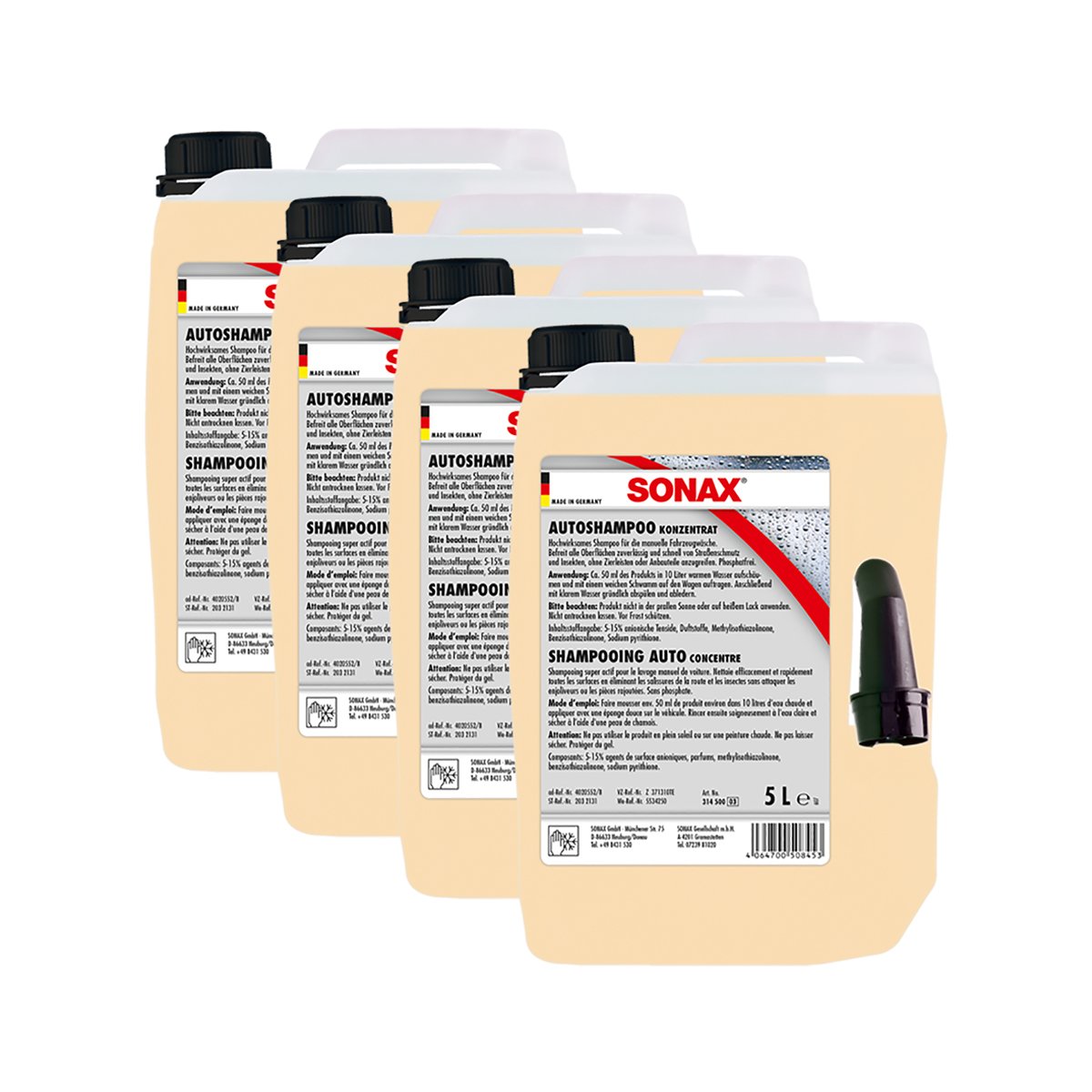 Autoshampoo Autowäsche 5L Konzentrat Auto Shampoo Sonax 4X