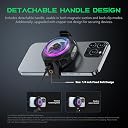 Black Shark Magnetic Cell Phone Cooler 4Pro, Portable RGB Cooling Fan, Cellphone Radiator with Removable Grip, App-Controlled Smart Temperature Control for iPhone MagSafe Series/Android/Tablet/iPad gallery image
