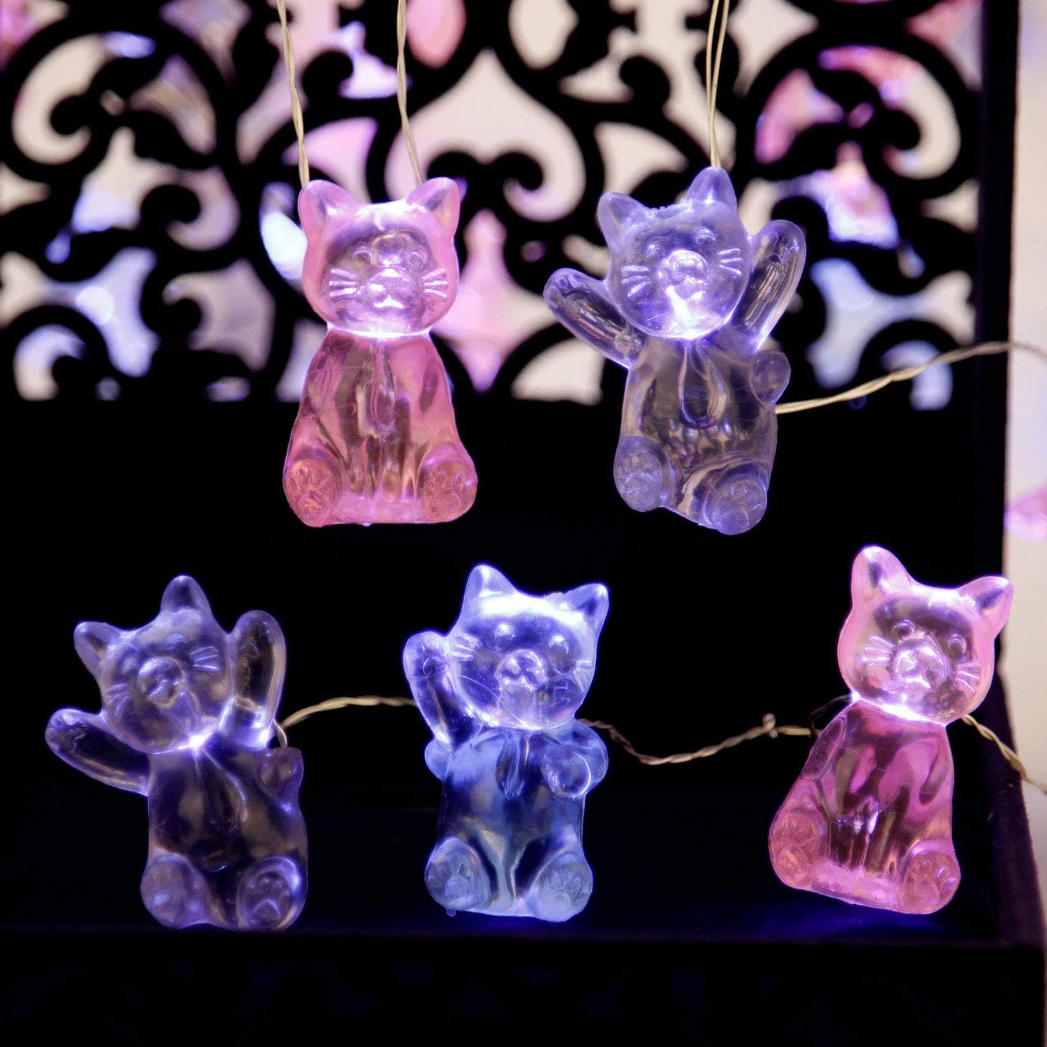 Impress Life 3D Kitty Cat String Lights10 ft 30 LEDs Fairy