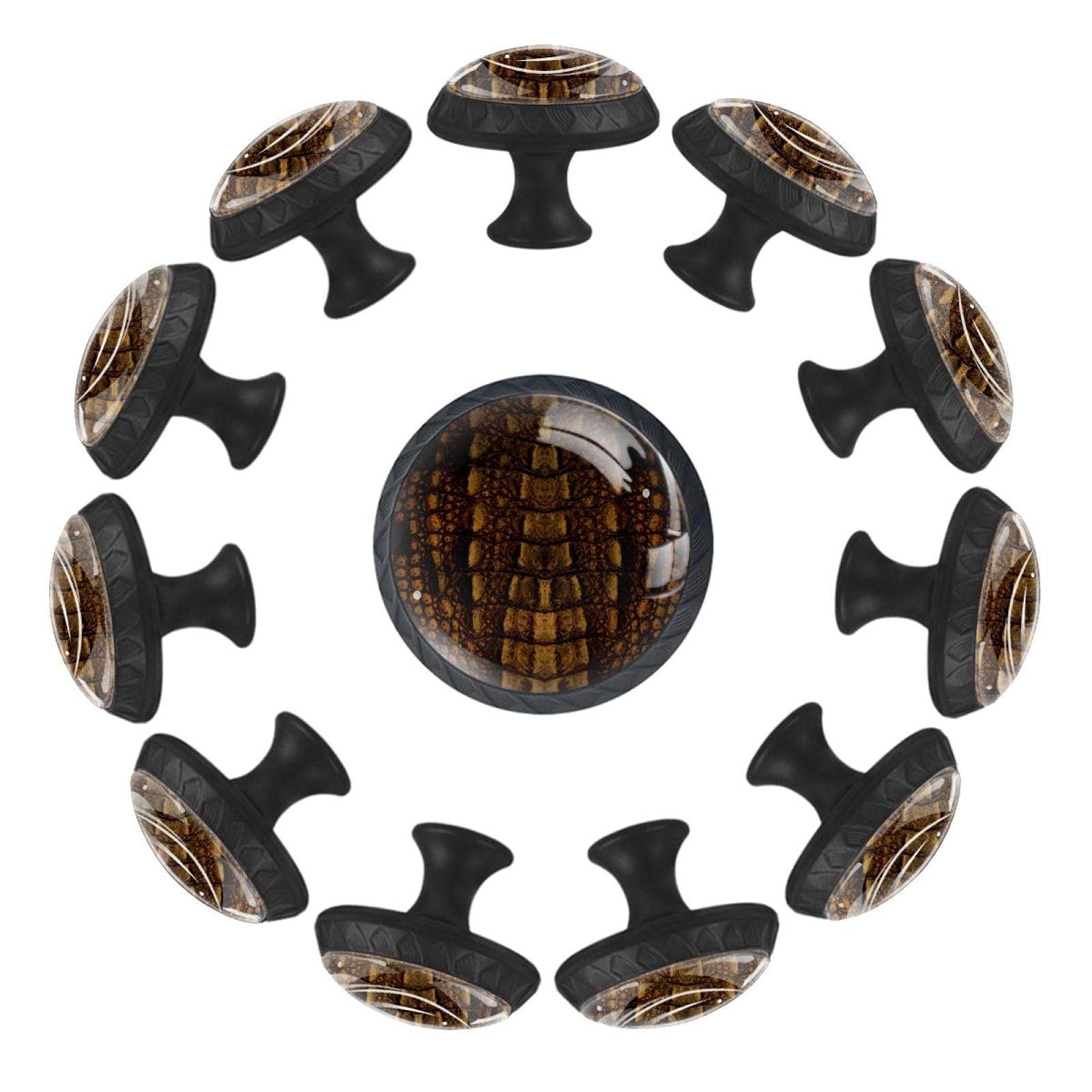 Boutons de tiroir ronds effet crocodile 35 mm pour réparer une commode