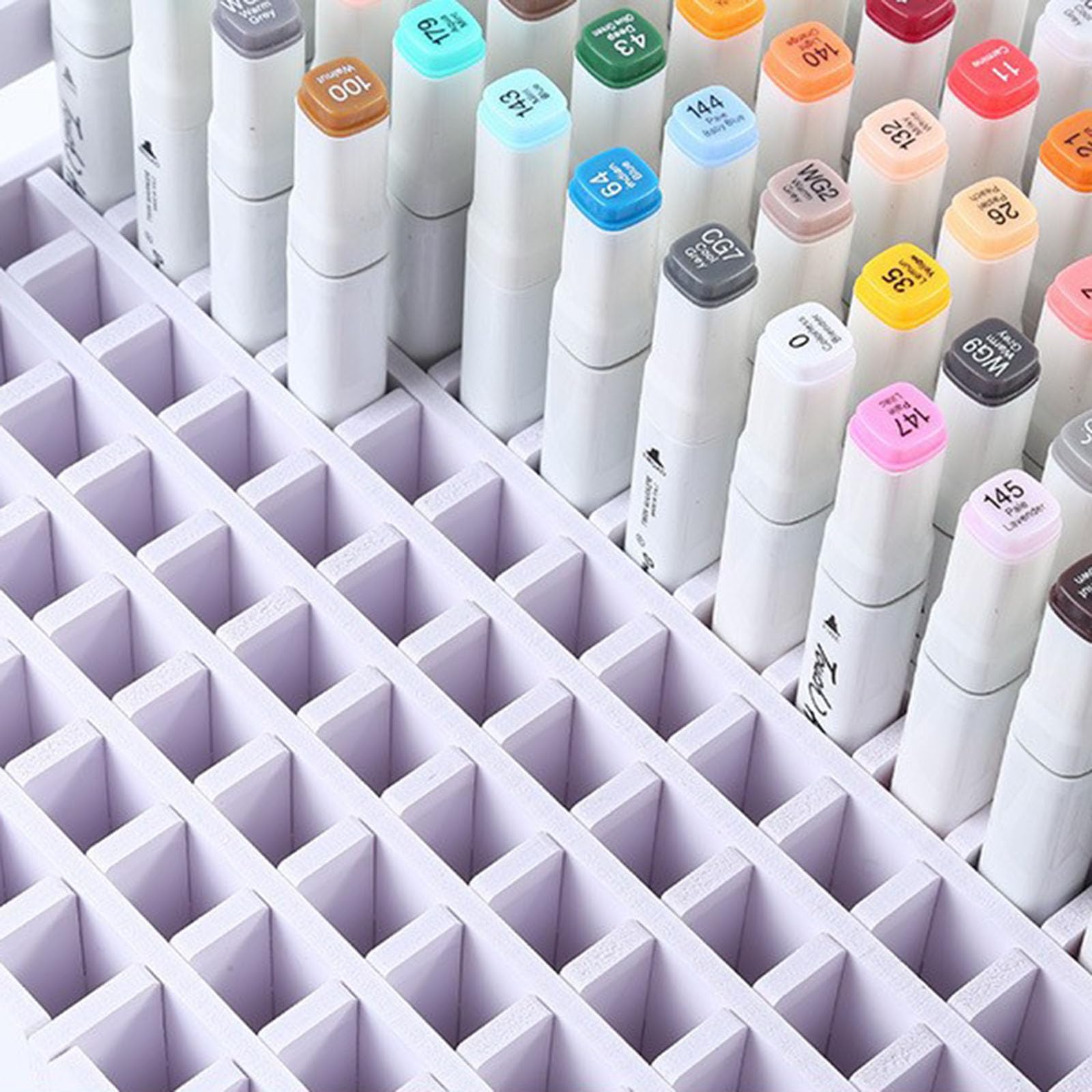 204 Slot Art Marker Organizers PVC Marker Stand Desktop Aufbewahrungsregal für Art Brush Pen Buntstift Aufbewahrungsregal