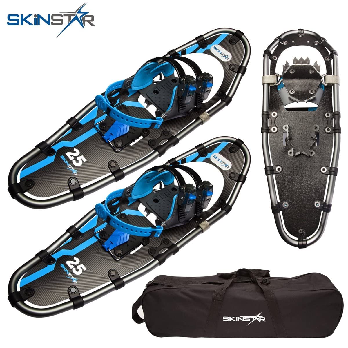SkinStar Raquettes à neige avec cadre en aluminium 25" - Charge maximale : 100 kg