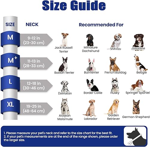 Miniatura 3 de BARKLESS Cono de perro, collar de dona suave para perro después de la cirugía para perros pequeños, medianos y grandes, cono inflable para perro con