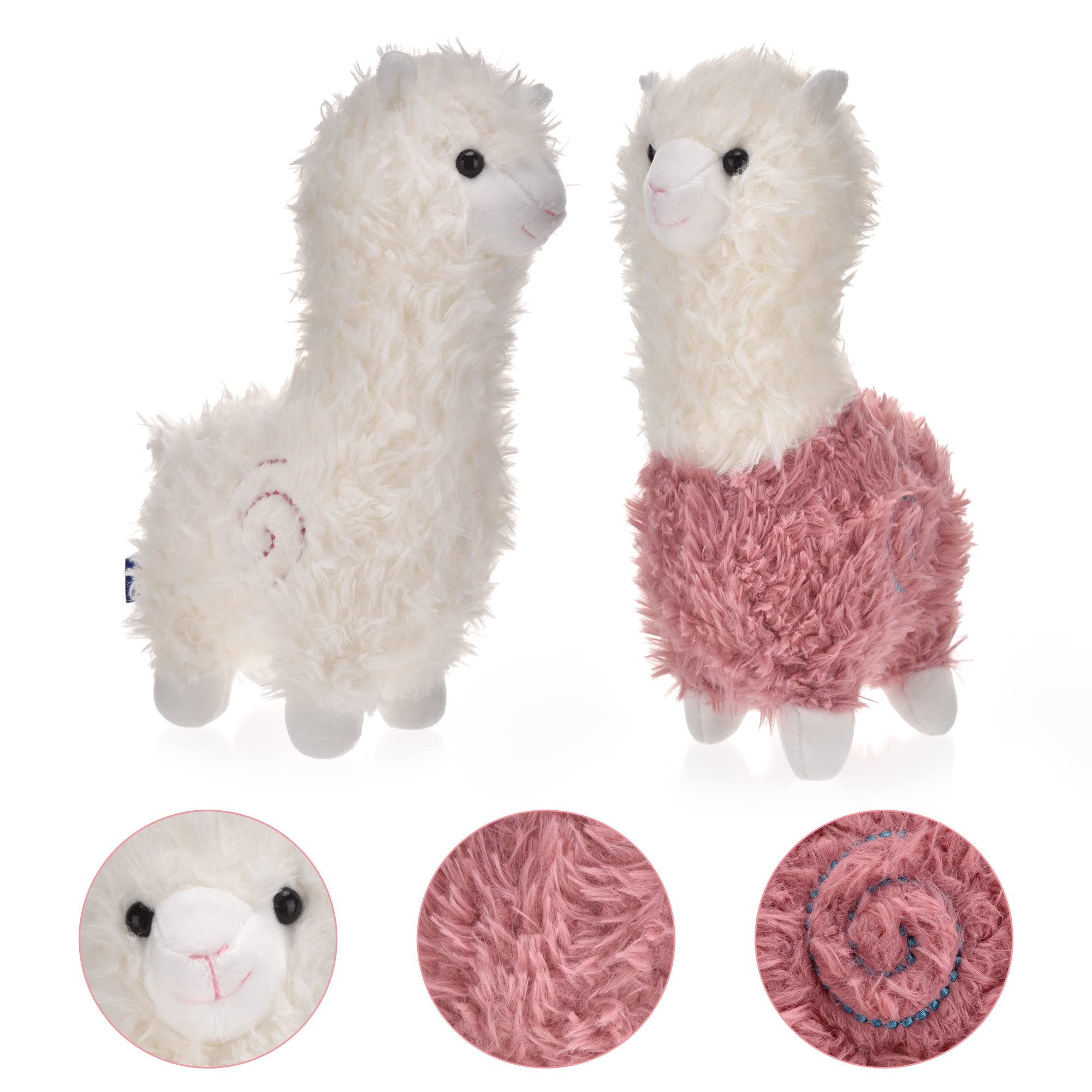 Alpaka Plüschtier 25cm Rosa - Kuscheltier & Wurfkissen