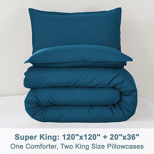 Miniatura 263 de Litanika - Juego de edredón de tamaño queen extragrande, 3 piezas, color verde salvia, ligero, unicolor, para todas las estaciones, esponjoso Verde
