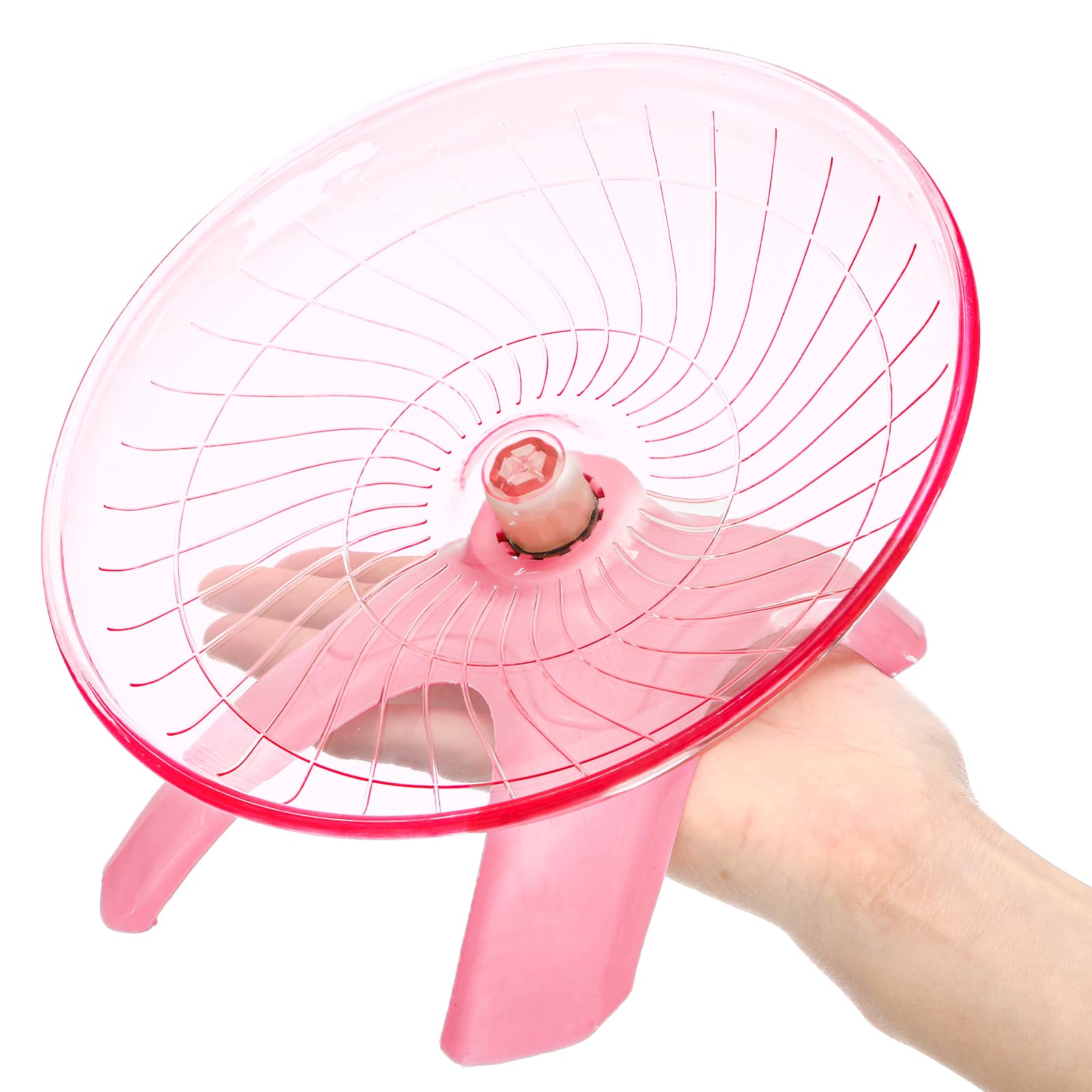 Foraineam 3 Pieces Silent Hamster Wheel, Hamster Flying Saucer, Quiet Spinner Running Exercise Wheels for Dwarf Hamsters, Gerbils, Mice, Hedgehogs, Guinea Pigs and Other Small Pets - image 7
