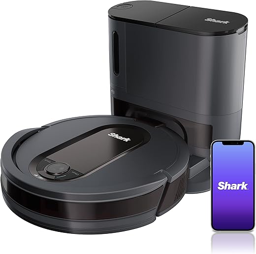 Shark EZ Robot Vacuum RV912S with Self-Empty Base, Bagless, WiFi - Dark Gray