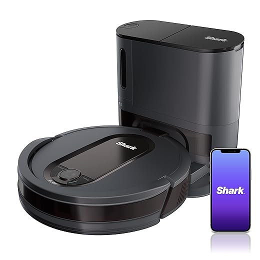 Shark EZ Robot Vacuum RV912S with Self-Empty Base, Bagless, WiFi - Dark Gray (Renewed)