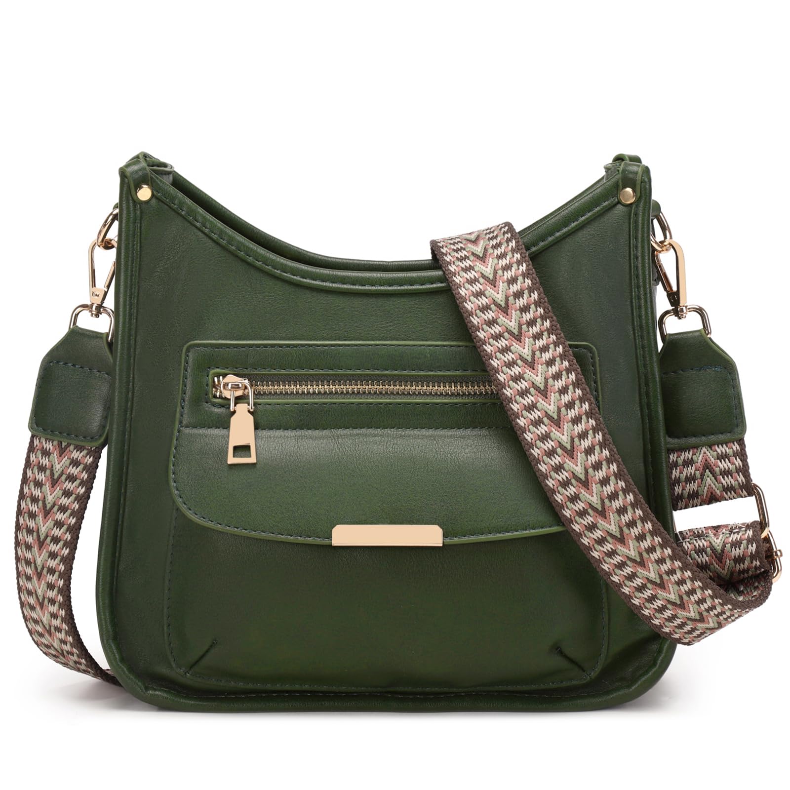 Photo 1 of ***SEE NOTE*** JANSBEN Crossbody Bag for Women Trendy - Vegan Leather Zipper Pocket Stylish Small Crossbody Shoulder Handbag Bag Lady Purse Green