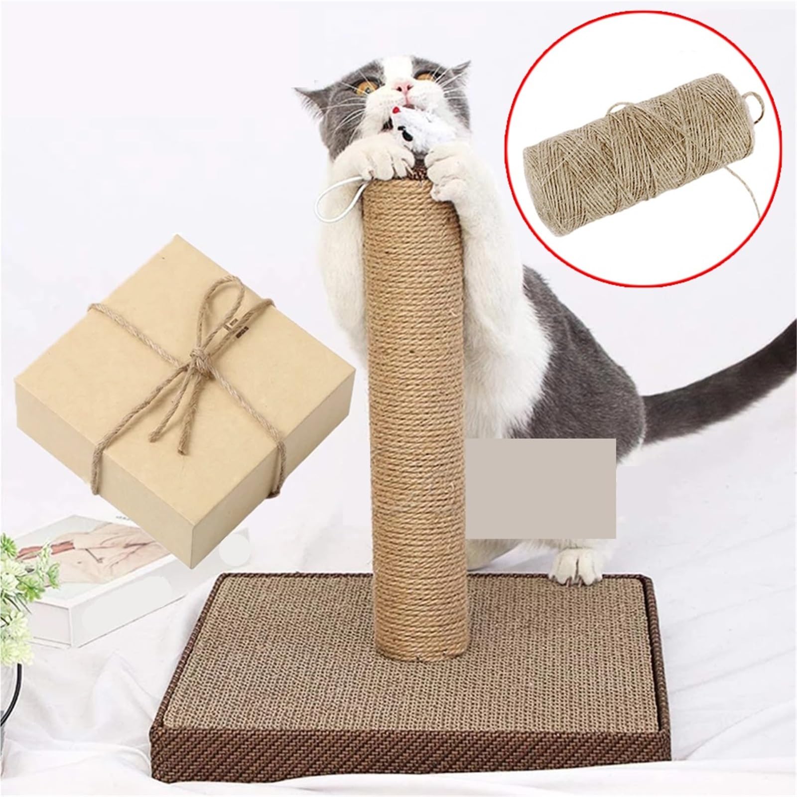2PCS 50m Jute-Schnur Seil Party Hochzeit Verpackung Schnüre Gewinde Camping Ausrüstung Reparatur Kratzen DIY Handwerk Dekoration 10Meter Für Camping Garten