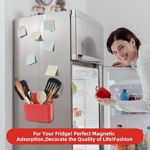 Miniatura 27 de Soporte magnético para bolígrafo, paquete de 2 soportes magnéticos de borrado en seco con compartimentos generosos, marcador de almacenamiento Verde