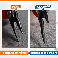 Vista 5 de Mini Alicates de Punta Larga Alicates de Punta Tipo Pinza Alicates de Punta Puntiaguda Especializados Punta de 1mm de Diámetro Alicates de Punta