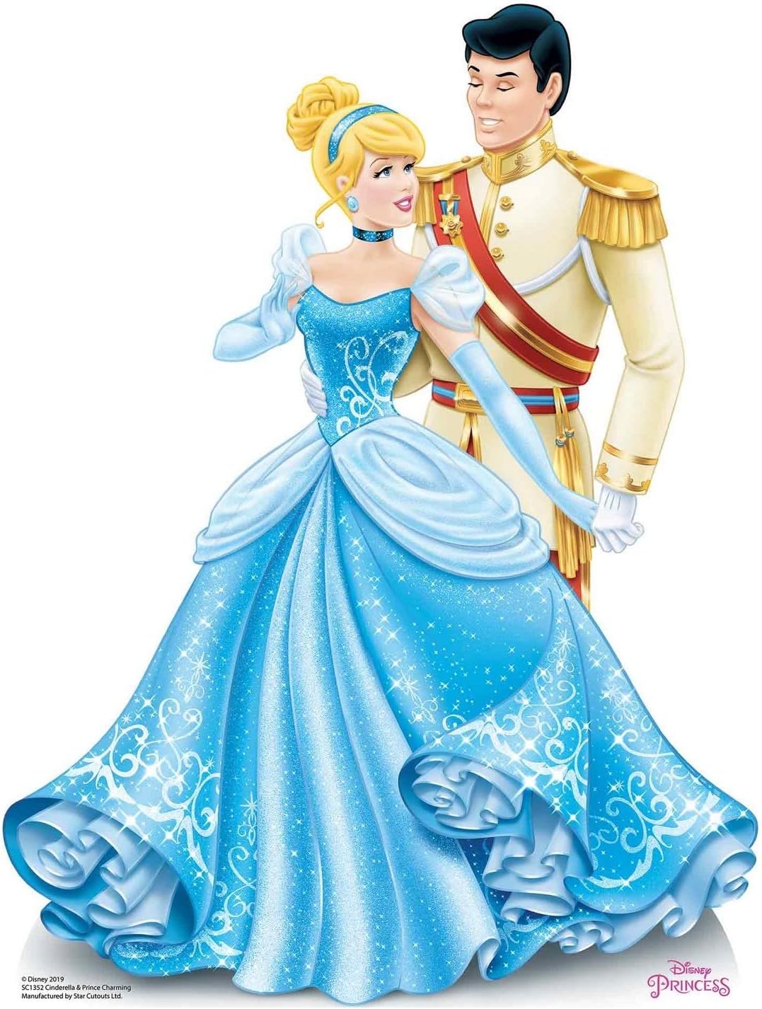 STAR CUTOUTS SC1352 Mini Cutout Disney Princess Cinderella and Prince Charming Height 79cm