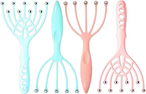 Yeesabella Masajeador de cuero cabelludo para cabeza, masajeador de dedos, rascador de cabeza y masajeador de mano para el crecimiento del cabello,