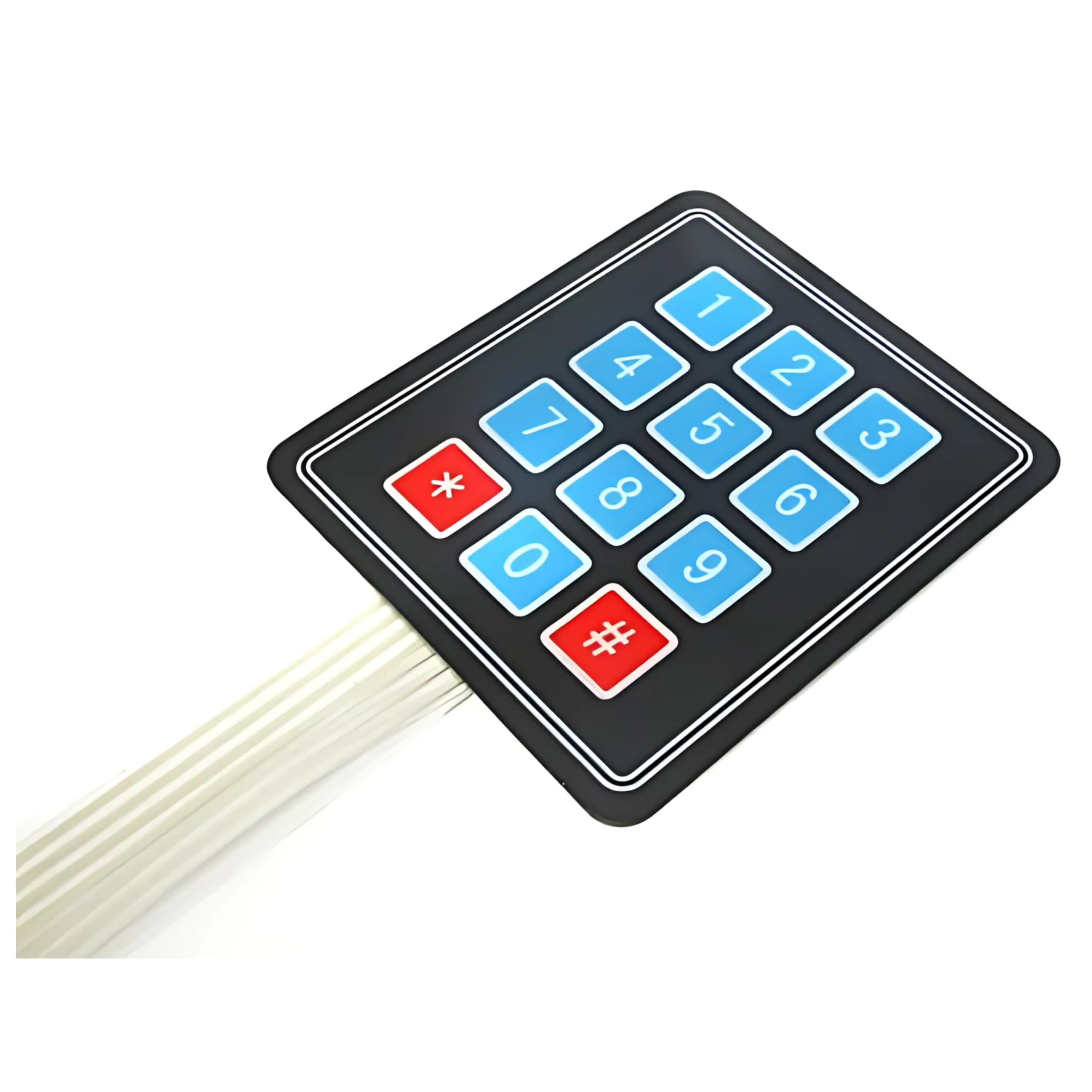 LALITHA 4x3 12 Key Matrix Membrane Switch Keypad for Arduinno, ARM, and MCU - Tactile Keypad for DIY Electronics, Embedded Systems, Custom Control Panels, Digital Input Interface for Prototyping