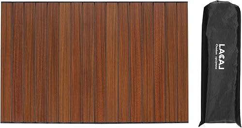 Mesa plegable de aluminio para carro plegable tamaño M (marrón)