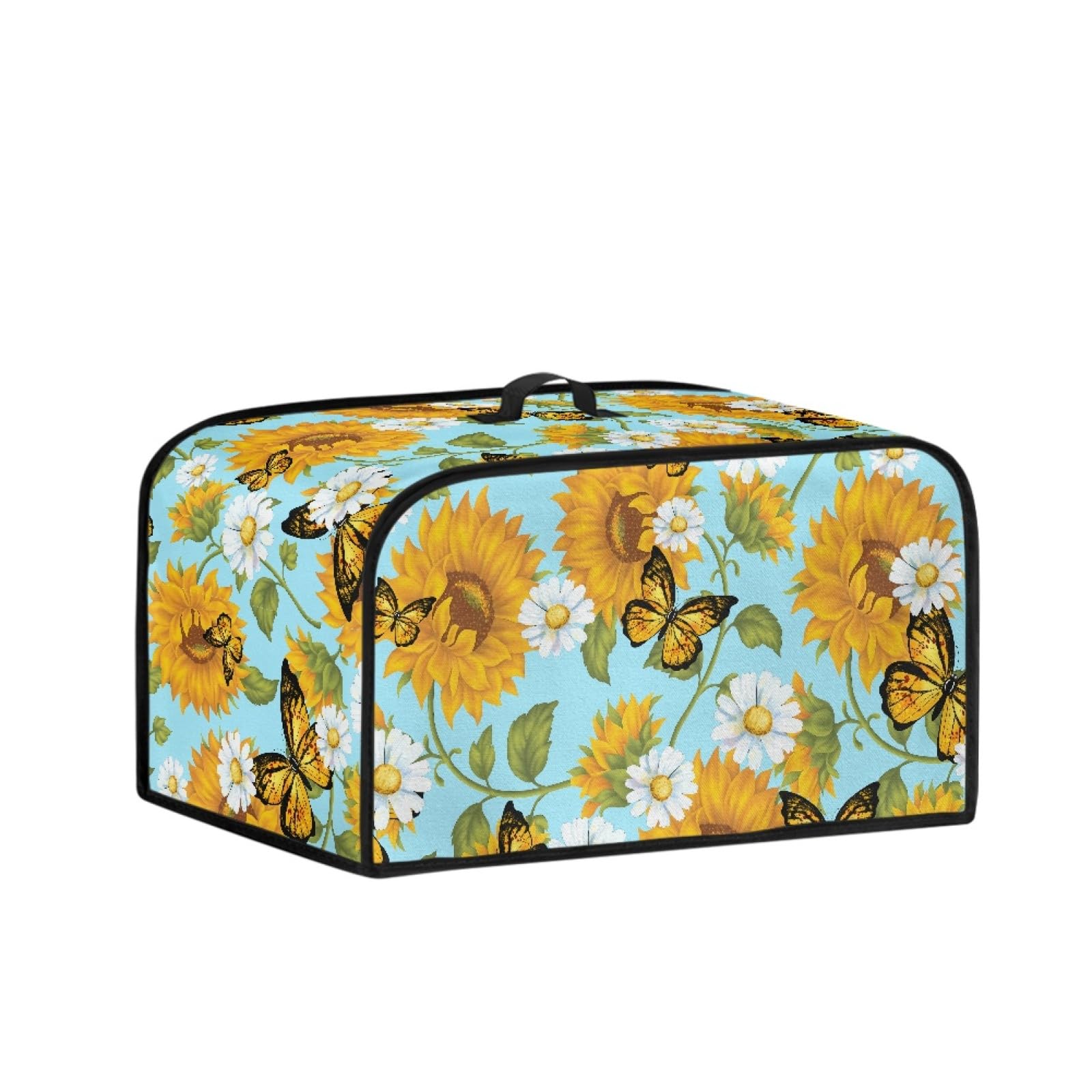 Yzaoxia Beautiful Sunflower Daisy Slow Cooker Dust Cover Golden Butterfly Blender Cover Dust Cover Keep Appliance Clean Appliance Covers, Blue
