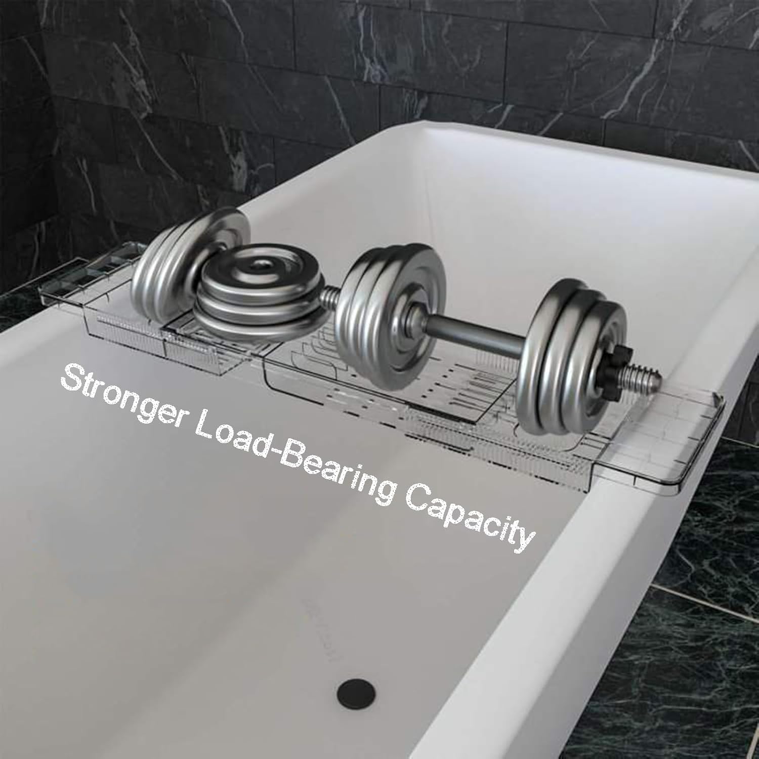 Bathtub Tray Bathroom Organizer,Plastic Shower and Bath Shelf Caddy,for Spa Or Reading Lite Style