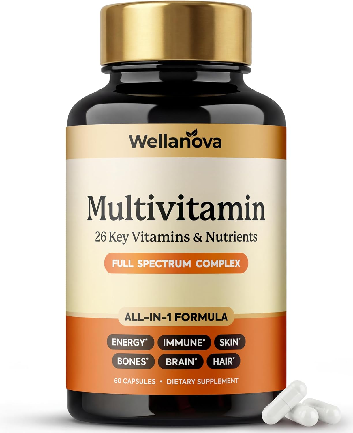 Multivitamin for Women & Men 50 and Over– Daily 26 Key Vitamins, Minerals & Nutrients – All-in-1 Multivitamins for Women & Men – 60 Capsules