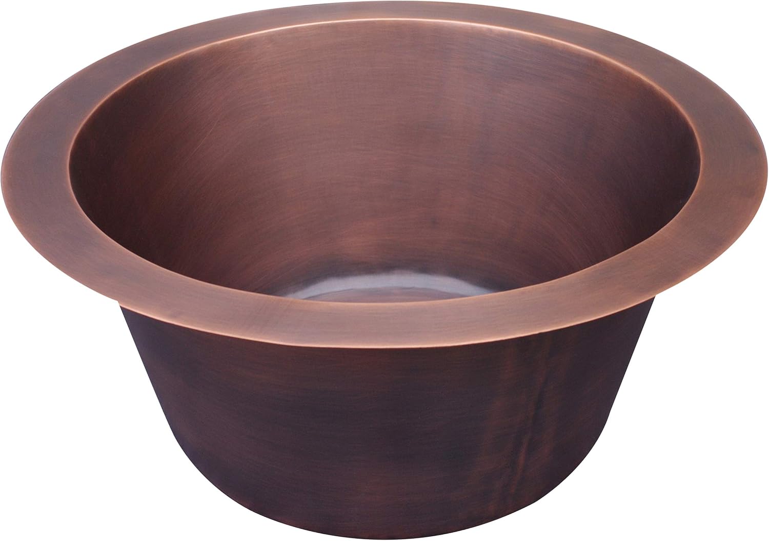 CT Copper Tailor Copper Single Bowl Bar Prep Sink,Custom Handmade Undermount Sink,18 X 18 inch,Round,16 Gauge Thick,with Basket Drainer
