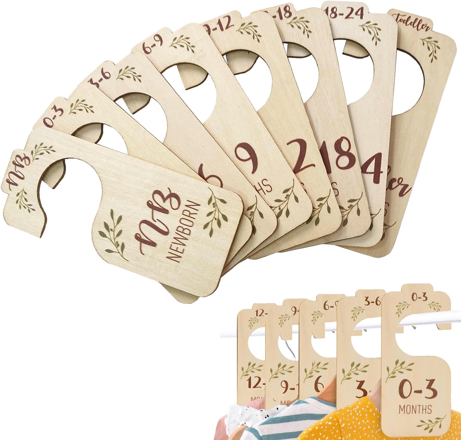 Amazon.com: Baby Closet Dividers for Clothes Organizer - 8 PCS Adorable ...