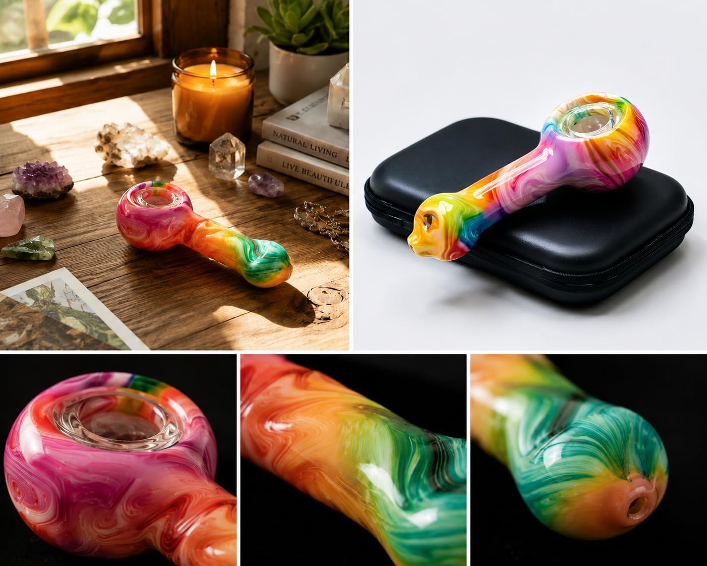 New Silicone Accessory Set with Fashion Color & Stylish Design — Limited Edition Silicone Collectible Set (Rainbow Pink)