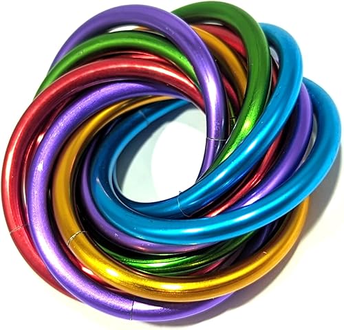 Miniatura 97 de Möbii Fidget Ball (MultiColor): Quiet Mobius ADHD Anxiety Stim Stress Relief Toy Tool for Home Travel Office or Desk (Small, Full, Pink Blue Silver)