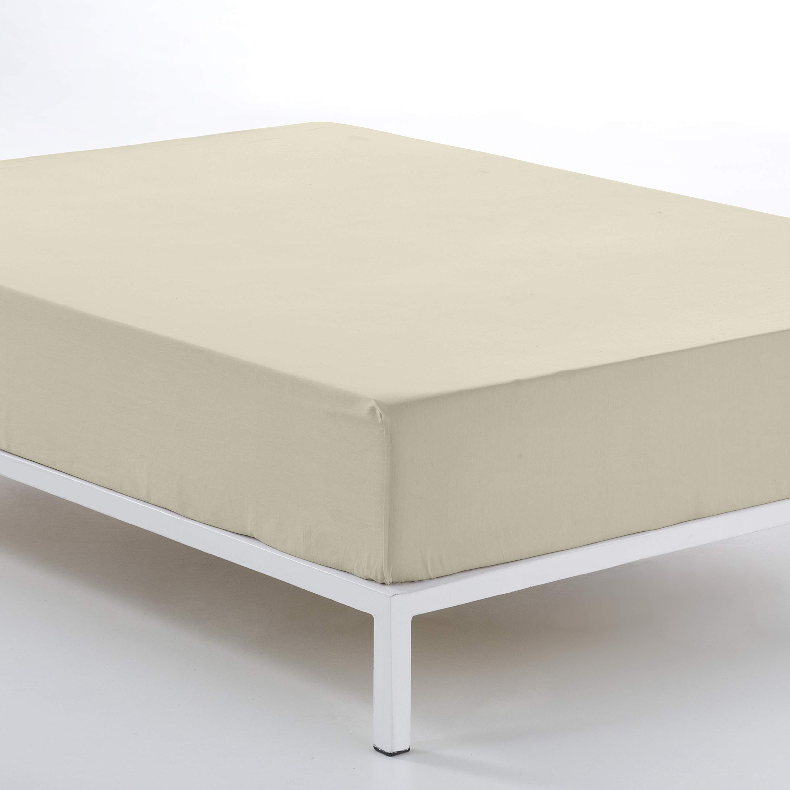 Parure de lit 90 cm en coton bio nectar et drap 200 fils respirant