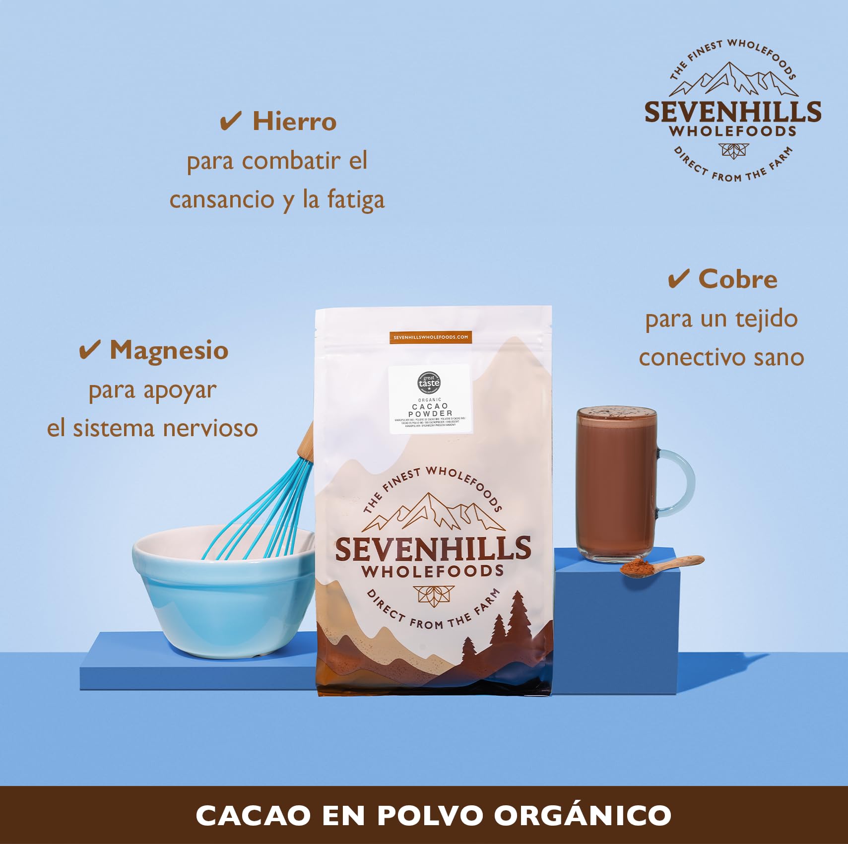 Sevenhills Wholefoods Cacao En Polvo Orgánico 1kg