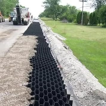 2 Inch Thick Sidewalks Ground, 3ft/ 6ft/ 10ft/ 16ft/ 20ft/ 26ft/ 30ftGrid Stabilizer for Gravel/Cement/Sand, Cuttable Geo Grid Paver for Garden, Shed Base, Driveway & Patios6x10 m/20x33 ft