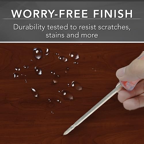 Miniatura 50 de Bush Business Muebles stc013sg Studio C computadora y archivo, 72" x 30," Storm Gray, Madera, Blanco Blanco,Negro Nuez (Black Walnut),Nogal