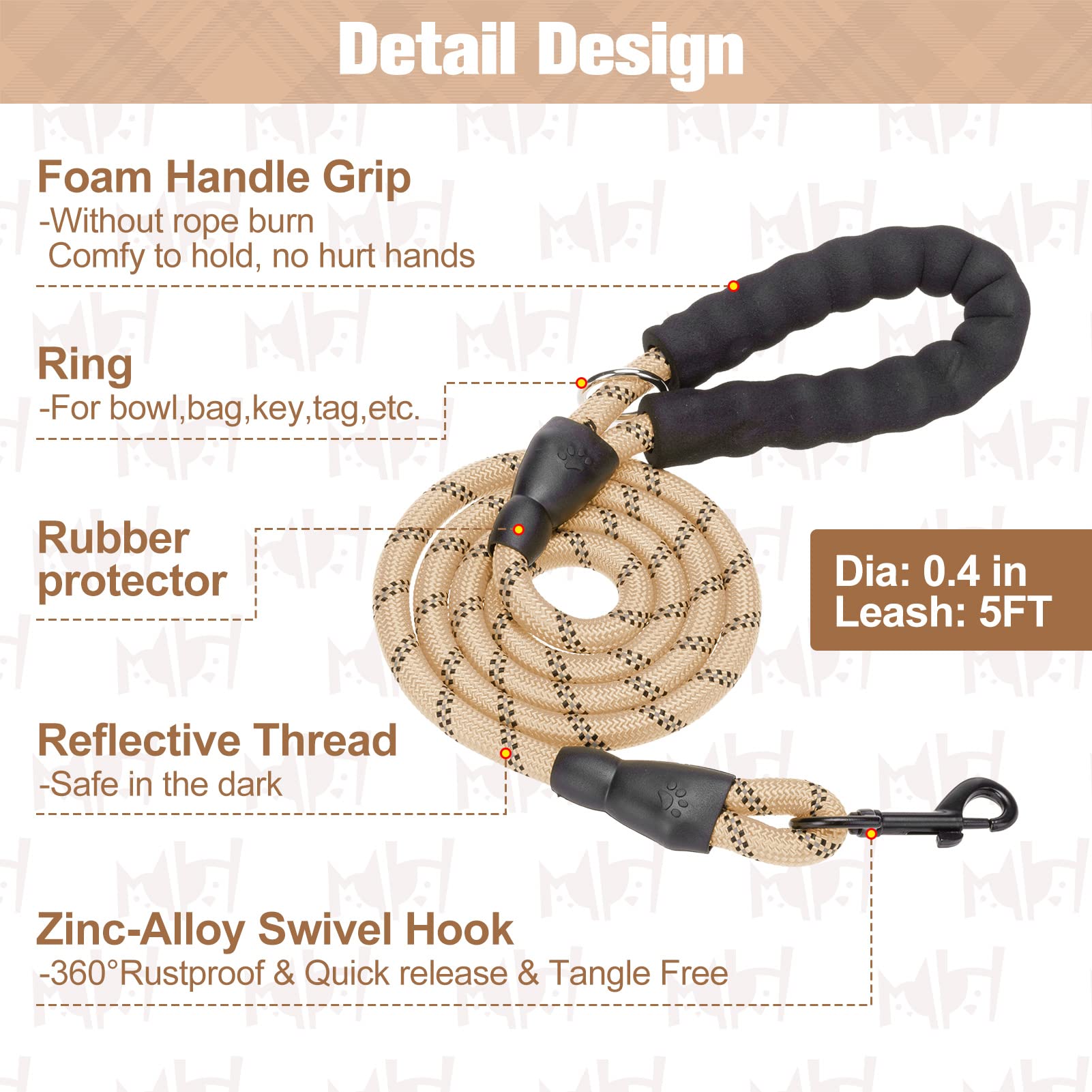 BEAUTYZOO Small Dog Harness and Leash Set,Step in No Choke No Pull Soft Mesh Dog Harnesses Reflective for Extra-Small/Small Medium Puppy Dogs and Cats - Image 4