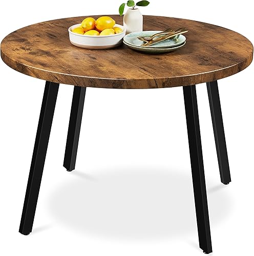 Miniatura 10 de Best Choice Products Mesa de comedor redonda de mediados de siglo moderna de 35.5 pulgadas, comedor que ahorra espacio para el hogar, cocina, Negro