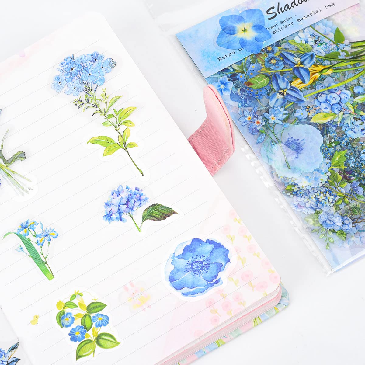 Pegatinas De Flores De Acuarela | 60 Unidades | Transparentes Y Resistentes Al Agua | Para Scrapbooking Y Diarios
