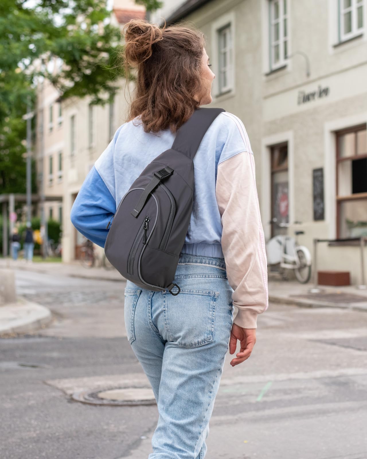 Waterfly Mochila Cruzada Bolsa Bandolera: Bolsa de Pecho Bolsa de Hombro para senderismo Viajes Mujeres y Hombres