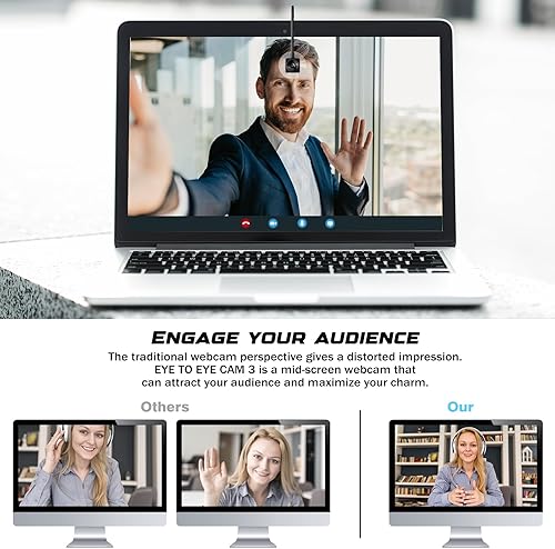 Miniatura 3 de Cámara web Eye to Cam 3, cámara web de nivel de contacto ocular de 1080P de pantalla central, crea una conexión positiva en cada llamadaconferencia