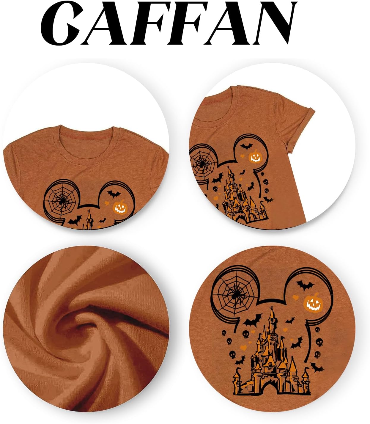 Halloween Shirts for Women Magic Kingdom Shirt Ghosts Spiders T-Shirt Halloween Party Funny Spider Web Graphic Tee Tops - Image 6